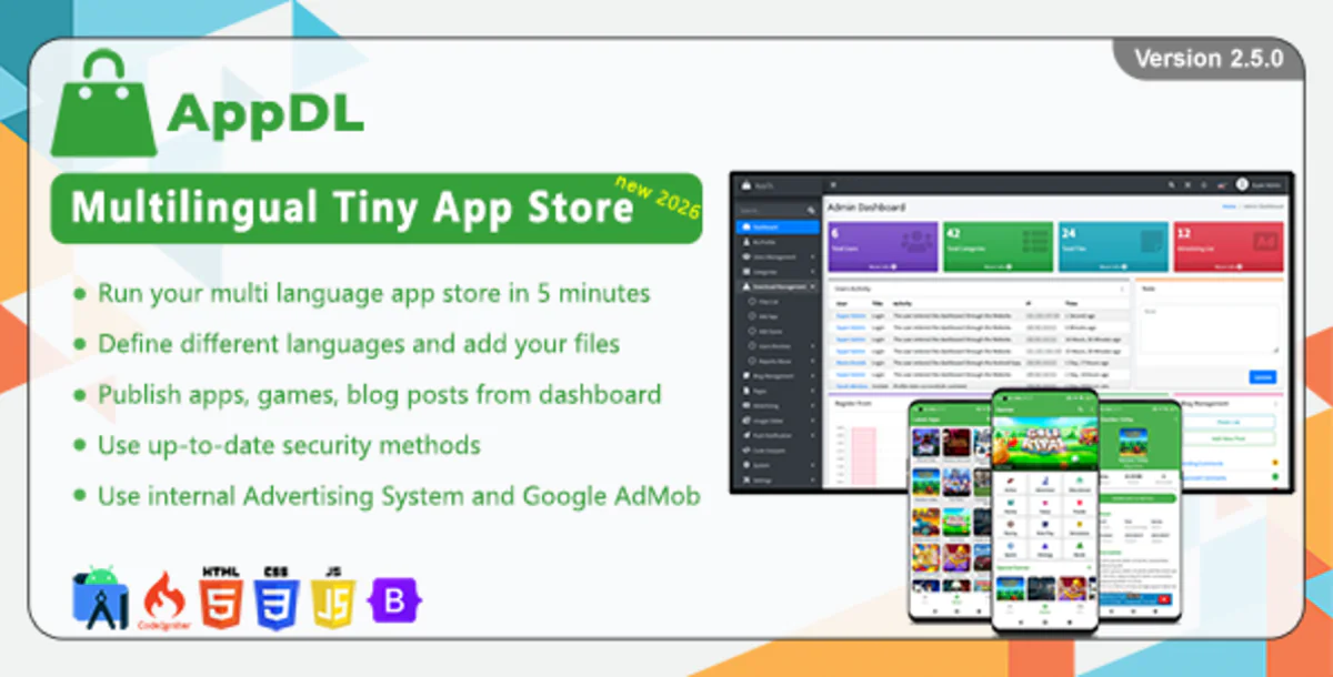AppDL v2.5.0 – Multilingual Tiny App Store Source Code
